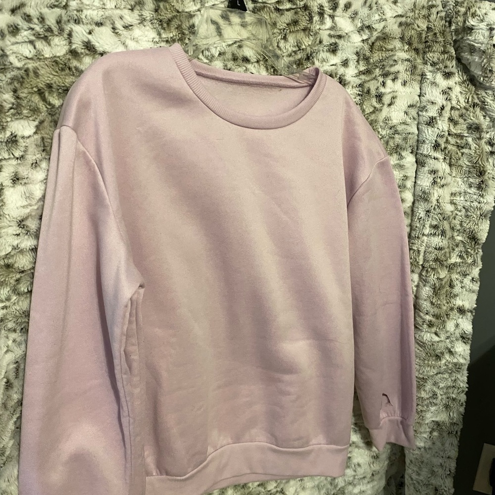 lilac purple crew neck